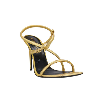 BRUNO FRISONI Women Sandal Gold Leather Strappy Stiletto Heel Size 40.5 RRP 615 — View 2