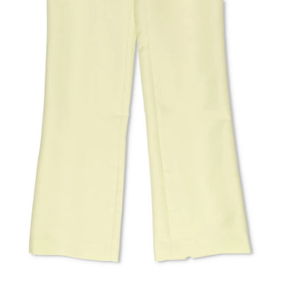 LVIR Womens Flared Trousers Back Slit Wool Blend Pants Green Size S RRP 235 — View 4