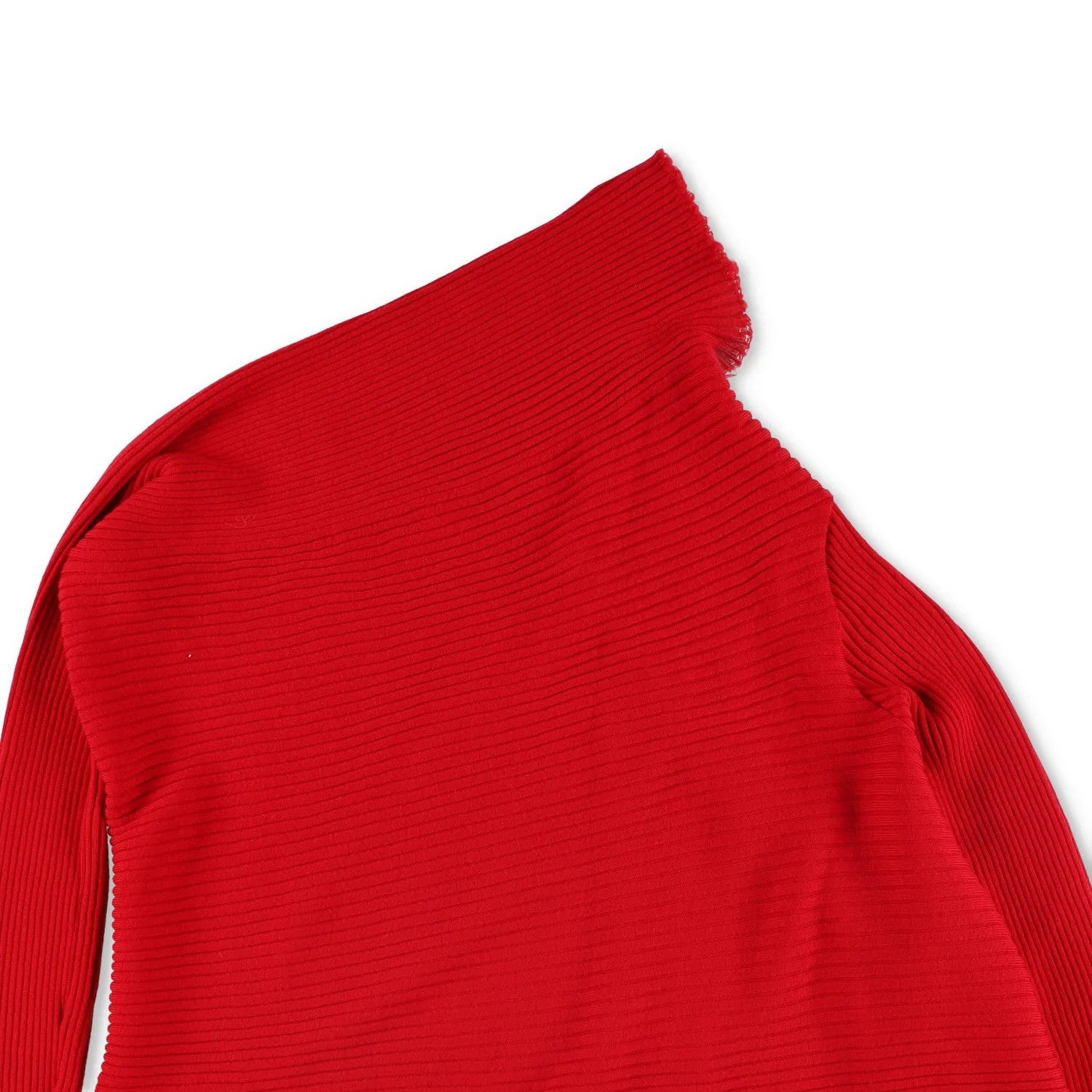 Marques'Almeida Womens Merino Wool Knitted Draped Jumper Red Asymmetric L RRP335 — View 3