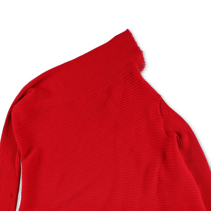 Marques'Almeida Womens Merino Wool Knitted Draped Jumper Red Asymmetric L RRP335 — View 3