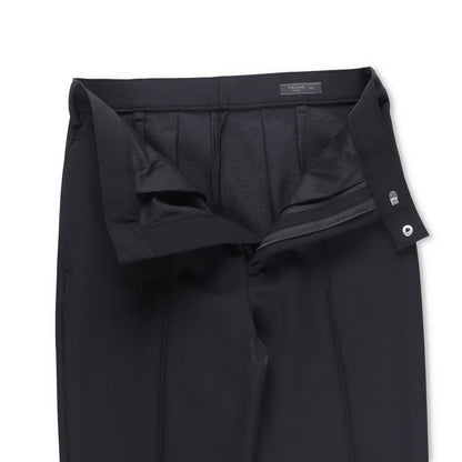 PRADA Men Tapered Trousers Black Dress Pant Pleated Tapered Flat Front 48 RRP950 — View 6