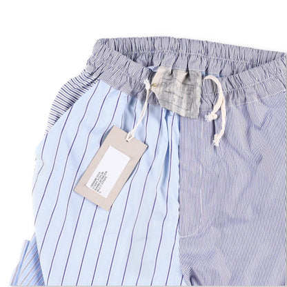 BY WALID Mens Shorts Cotton Multicoloured Patchwork Elastic Waist Size S RRP 400 — View 4