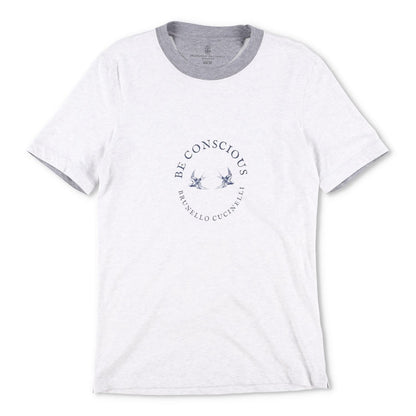 BRUNELLO CUCINELLI Mens T-Shirt White Cotton Crew Neck Short Sleeve XS RRP 300
