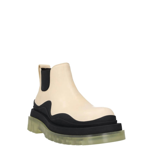 BOTTEGA VENETA Womens Chelsea Boot Beige Black Leather Mid Heel UK 5 RRP 1080 — View 2