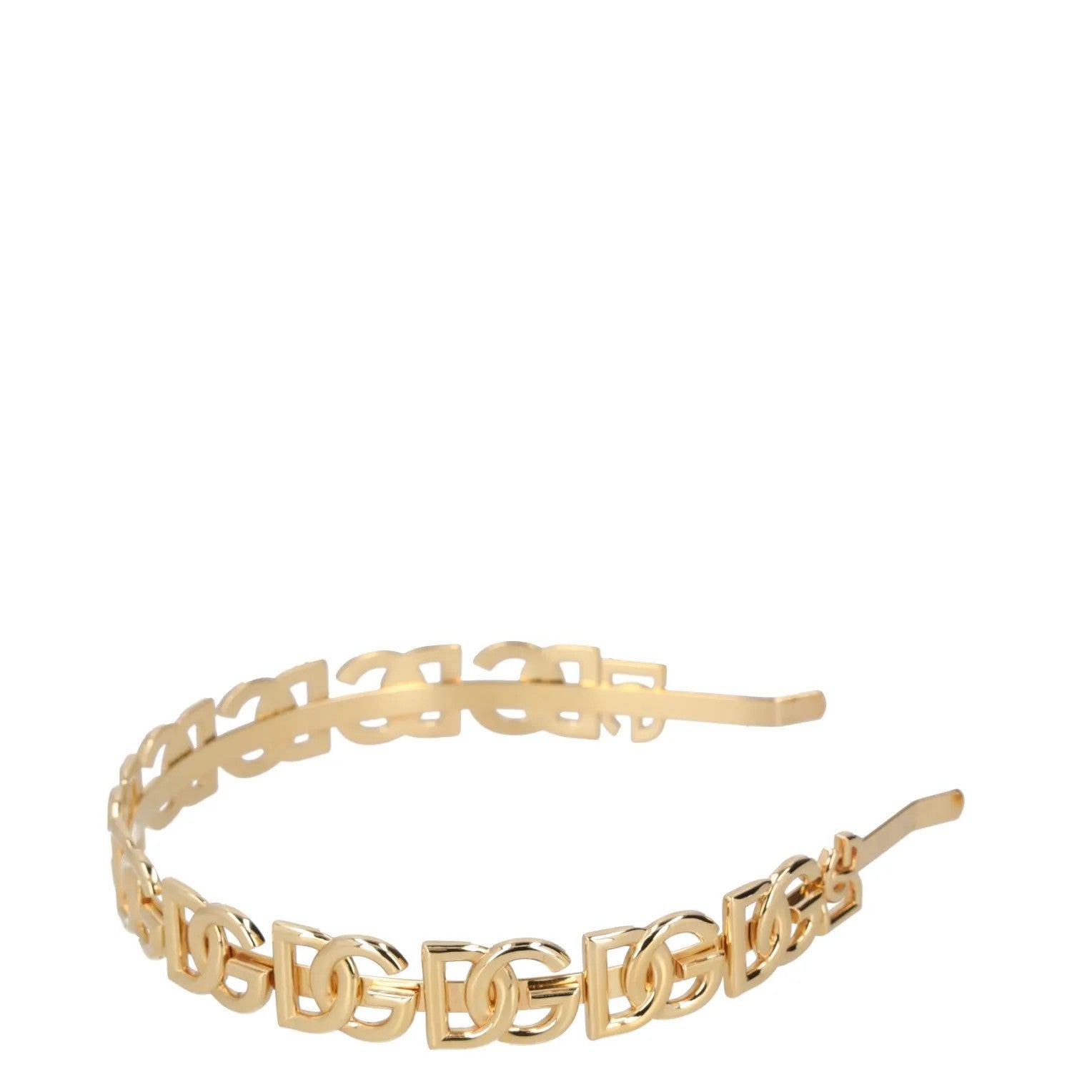 DOLCE & GABBANA Womens Yellow Gold Coloured Dg Logo Headband Size S RRP 995 — View 5
