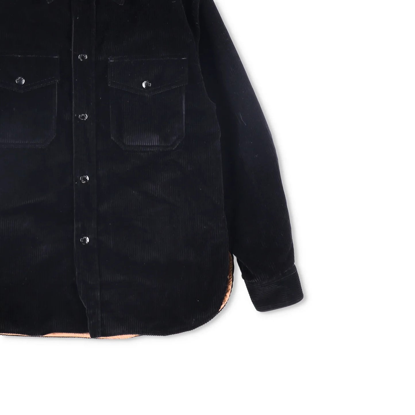 PALM ANGELS X MONCLER Mens Shirt Jacket Black Corduroy Size 40 RRP 802 — View 4