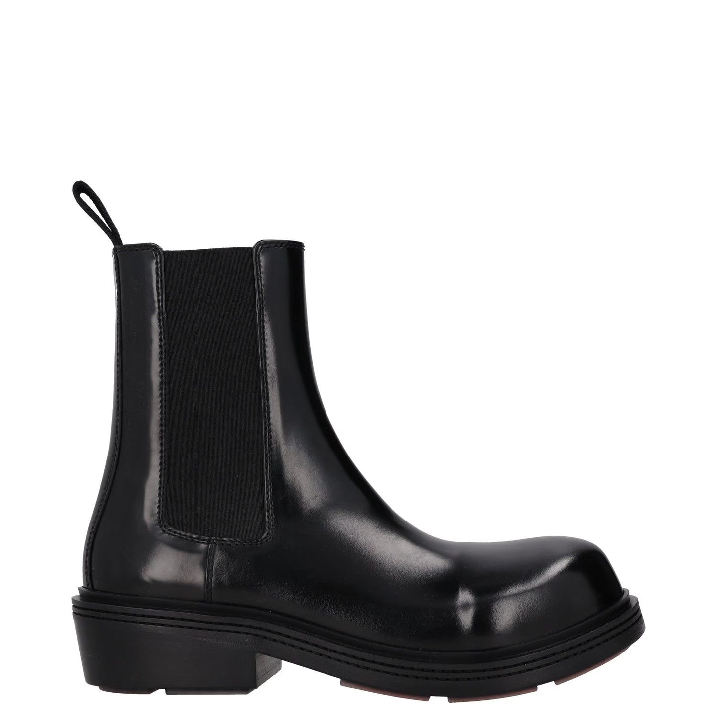 BOTTEGA VENETA Womens Chelsea Ankle Boot Vinyl Leather Black UK 2 RRP 1445