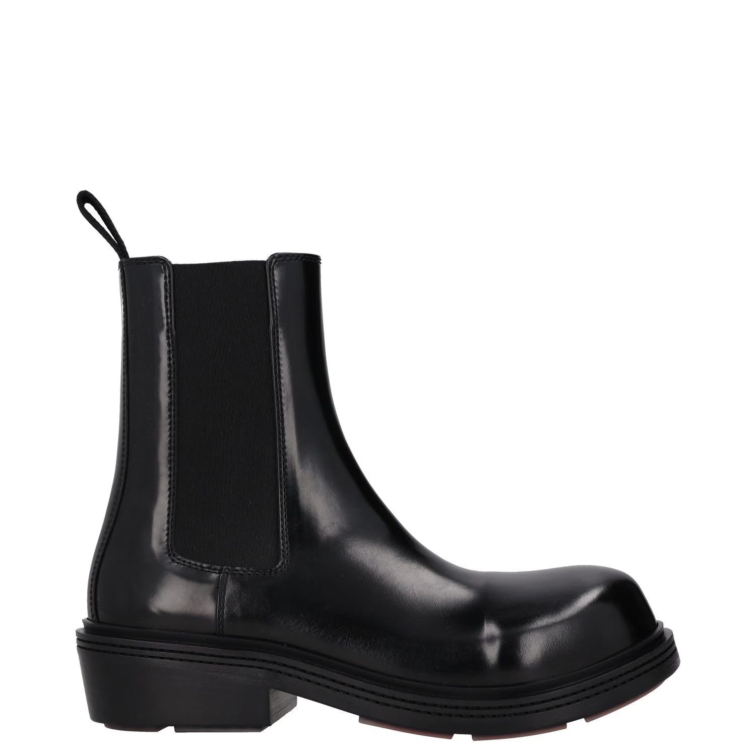 BOTTEGA VENETA Womens Chelsea Ankle Boot Vinyl Leather Black UK 2 RRP 1445