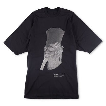 RICK OWENS Mens T-Shirt  Ron Jumbo Short Sleeve Crew Neck Black Size M RRP 585