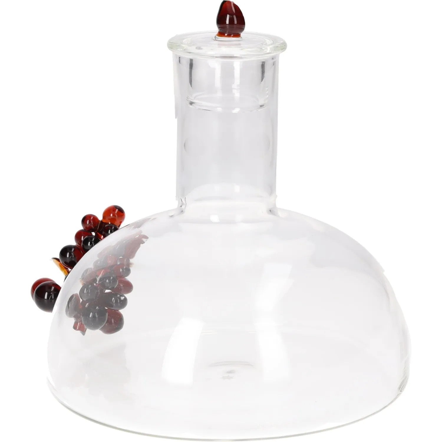 MAISON BALZAC Bordeaux Wine Decanter with Lid Glass Clear Grape Detail OS RRP150 — View 4
