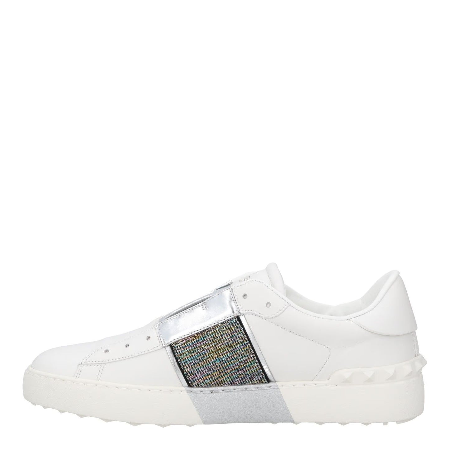VALENTINO Womens Trainers White Grey Leather Low Top Lace Up UK 7 RRP 680 — View 4