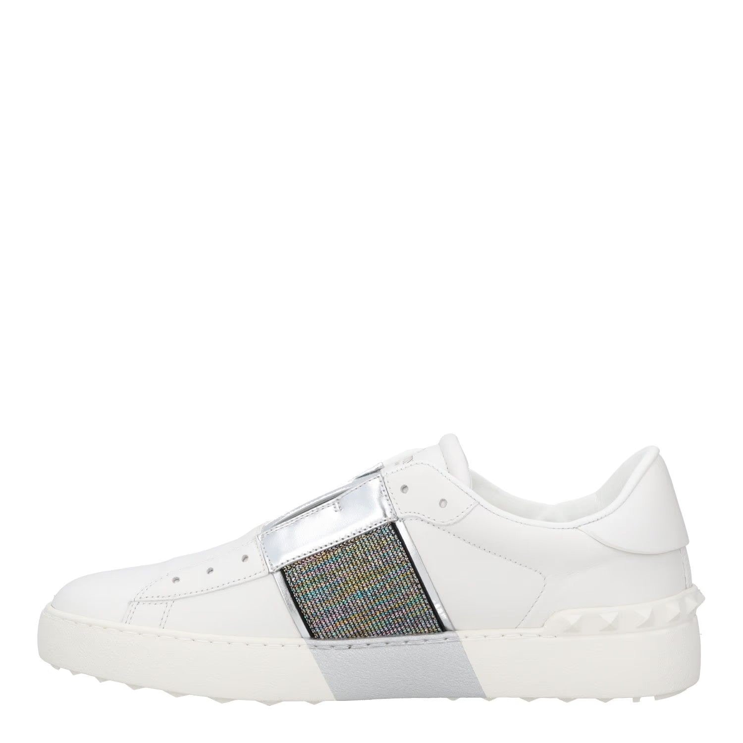 VALENTINO Womens Trainers White Grey Leather Low Top Lace Up UK 7 RRP 680 — View 4