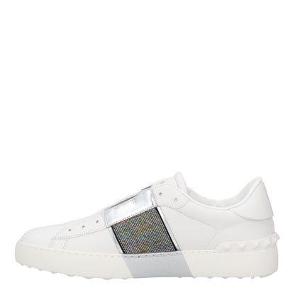 VALENTINO Womens Trainers White Grey Leather Low Top Lace Up UK 7 RRP 680 — View 4