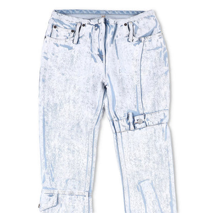 ACNE STUDIOS Womens Straight Leg Jeans Light Blue White 5 Pocket Denim 34 RRP925 — View 2