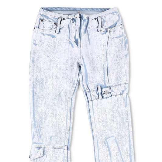 ACNE STUDIOS Womens Straight Leg Jeans Light Blue White 5 Pocket Denim 34 RRP925 — View 2