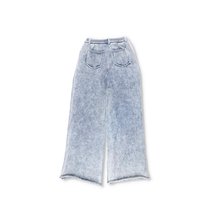 AYA MUSE Womens Beren Mid Waist Wide Leg Knit Trousers Blue Size M RRP 422 — View 8