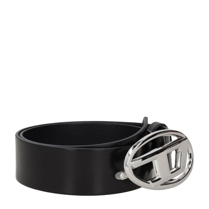 DIESEL Womens Silver Hardware Logo 4 cm Leather Belt Black Size 70 RRP 130 — View 6