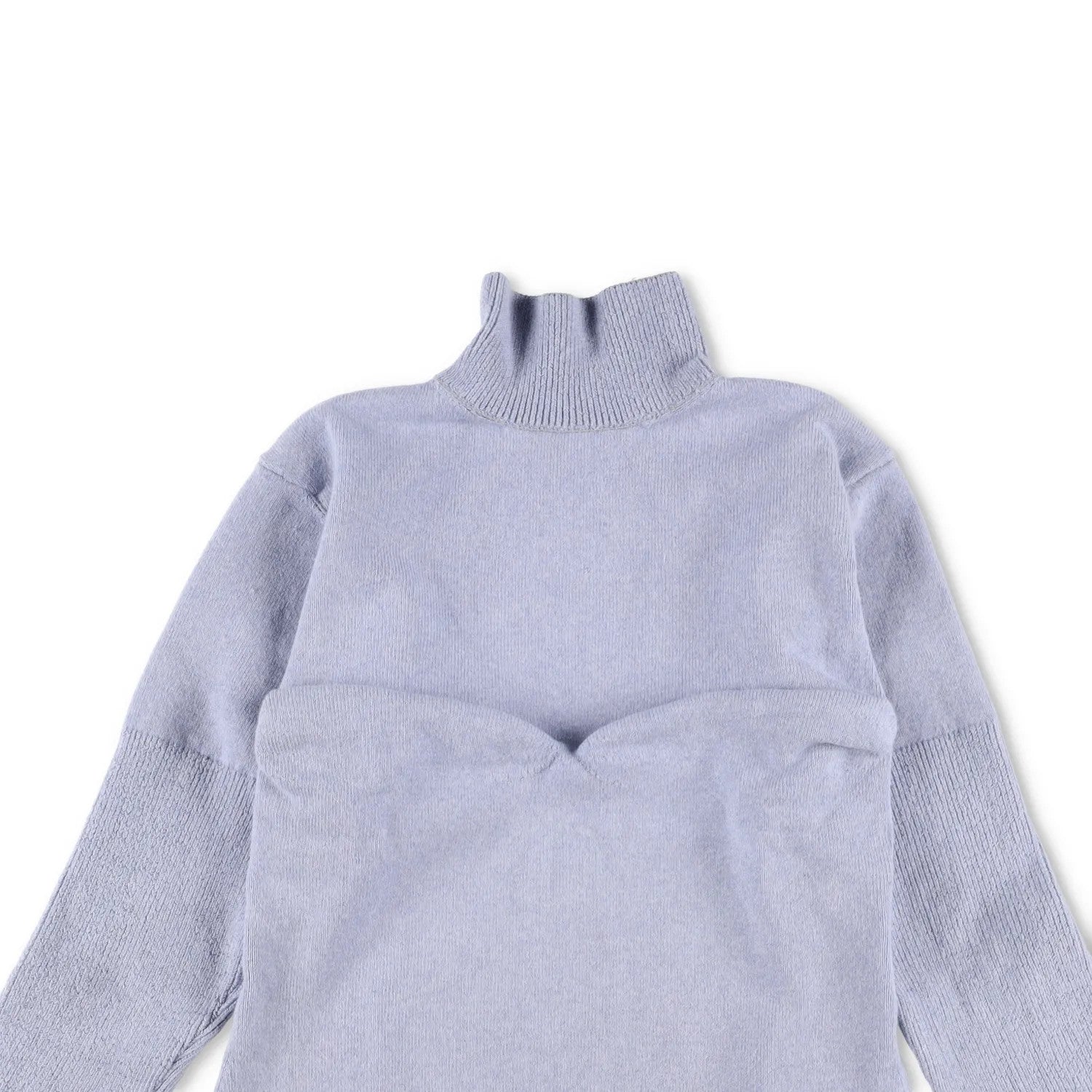 SINEAD O'DWYER Women Jumper Knit Long Sleeve Ribbed Arms Grey High Neck 3 RRP535 — View 2