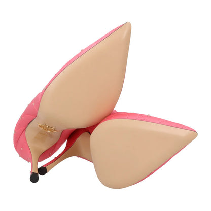 CHARLOTTE OLYMPIA Womens Bacall Pump Satin Court Shoes Pink UK 6 RRP 615 — View 8
