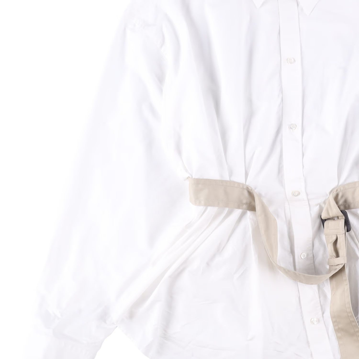 BALENCIAGA OWN BUY Womens Layered Shirt Button-Up White Size 3 RRP 1219.9 — View 6