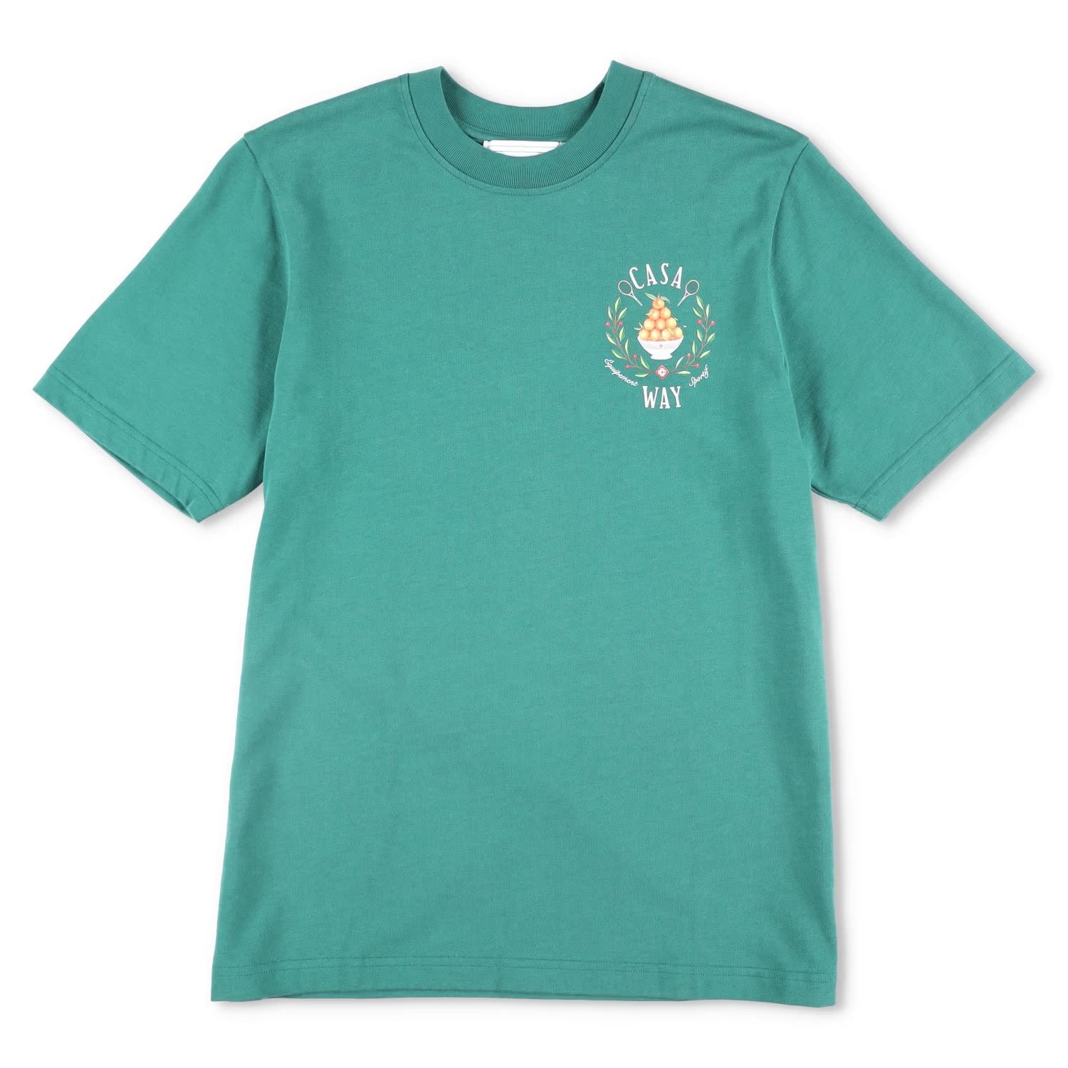 CASABLANCA Mens T-Shirt Geen Cotton Crew Neck Short Sleeve Logo XS RRP 250