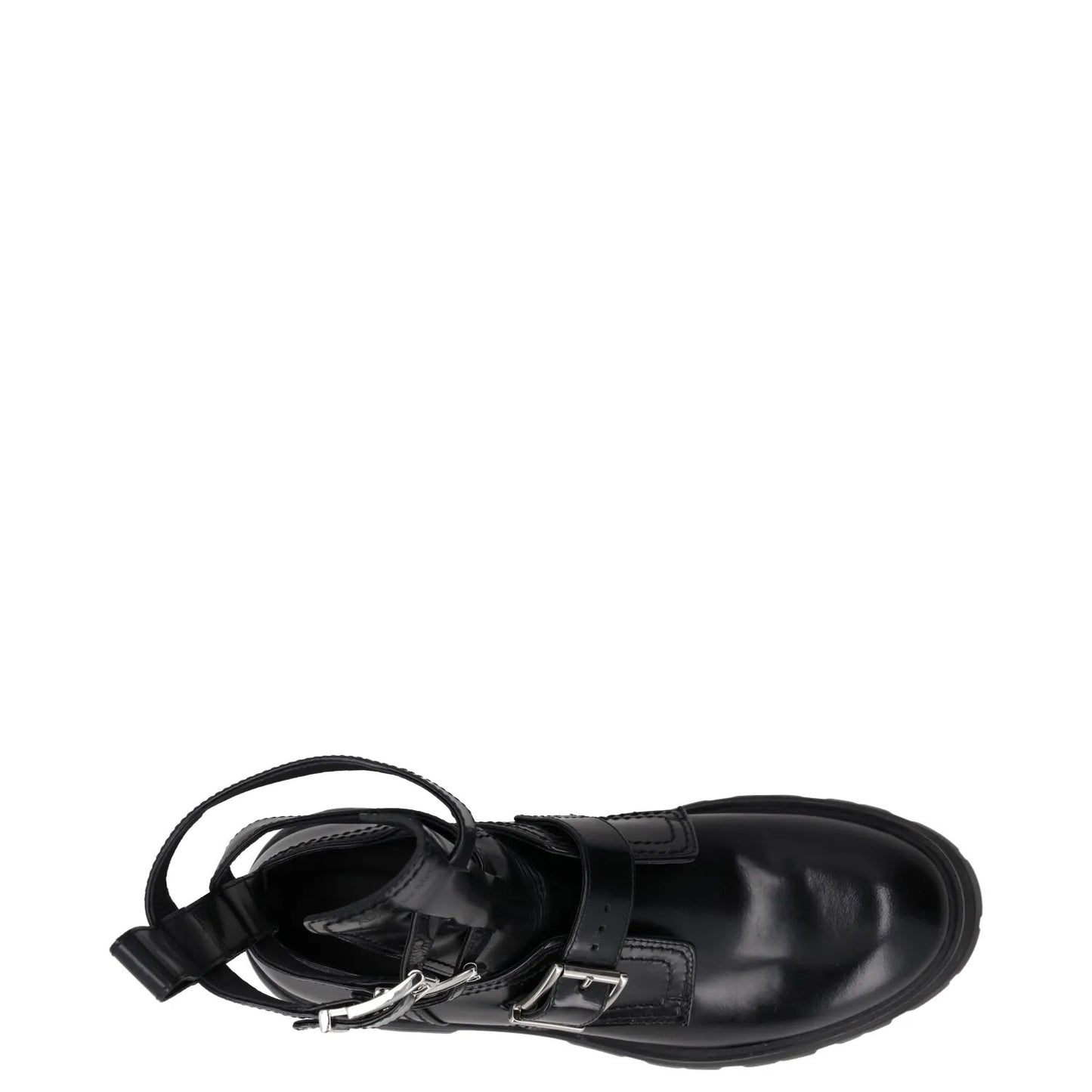 ALEXANDER MCQUEEN Womens Boots Platform Ankle Straps Black Leather UK 8 RRP 450 — View 5