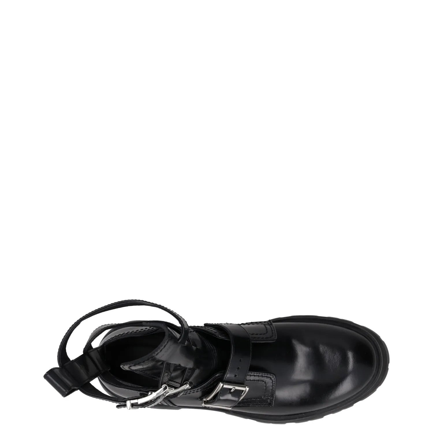 ALEXANDER MCQUEEN Womens Boots Platform Ankle Straps Black Leather UK 8 RRP 450 — View 5