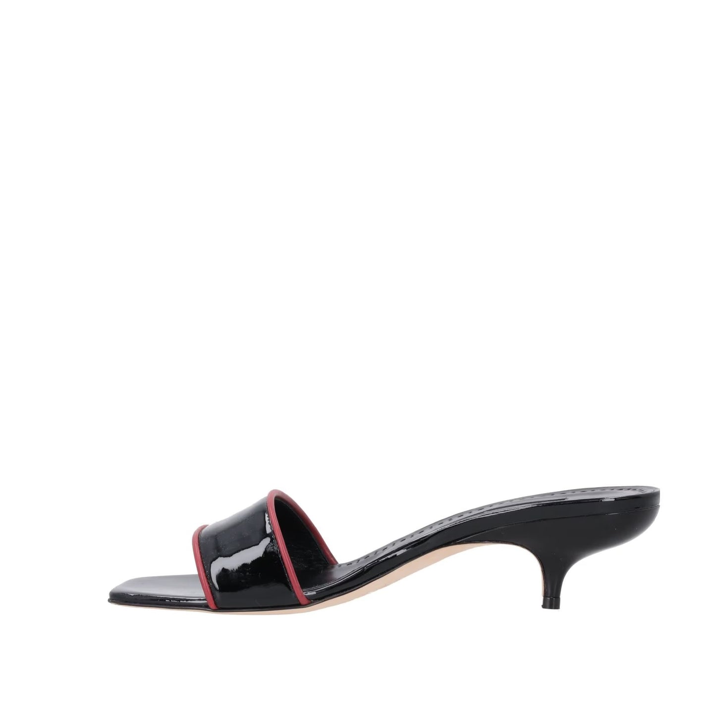 MANOLO BLAHNIK Womens Hemalmu 50 Mid Heel Mule Patent Black UK7 RRP 705 — View 4