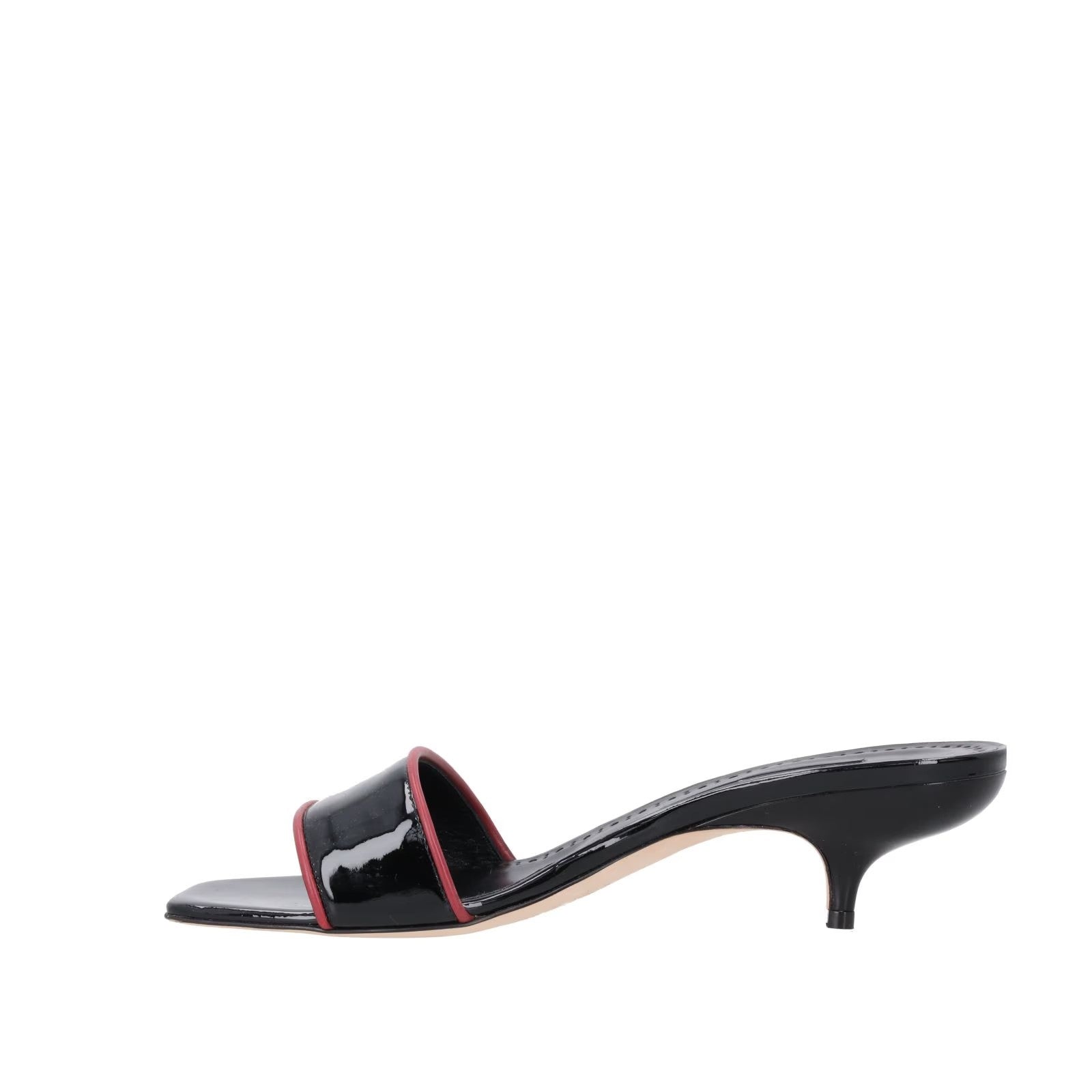 MANOLO BLAHNIK Womens Hemalmu 50 Mid Heel Mule Patent Black UK7 RRP 705 — View 4