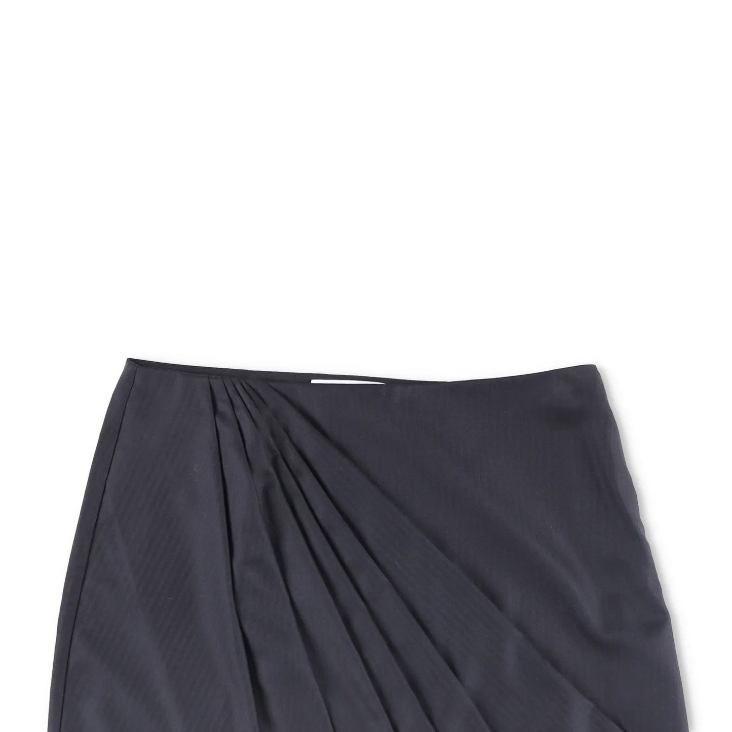 RACIL Womens Misha Mini Skirt Herringbone Wool High Waist Draped Black 4 RRP 420 — View 2