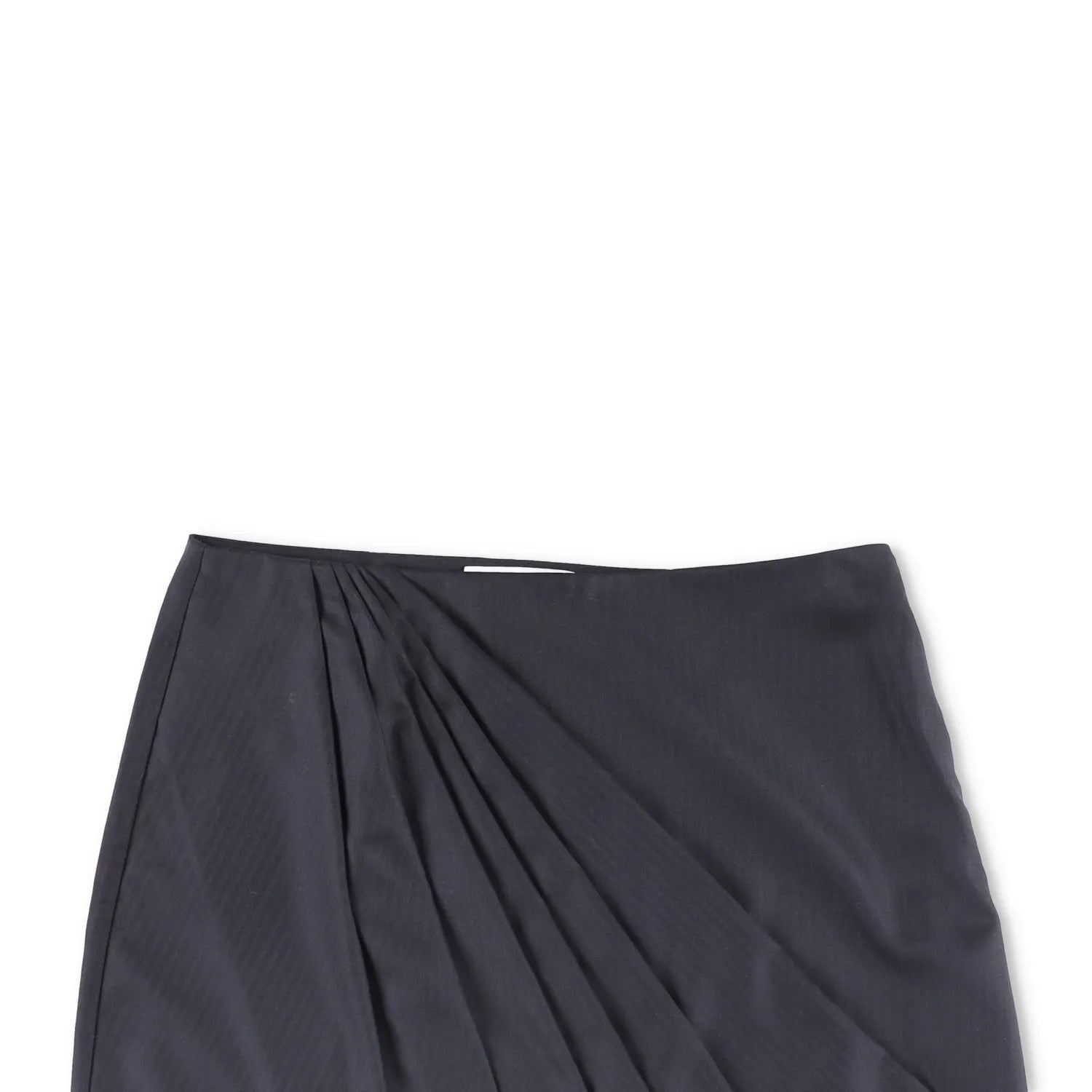 RACIL Womens Misha Mini Skirt Herringbone Wool High Waist Draped Black 4 RRP 420 — View 2