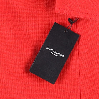 SAINT LAURENT Red Womens Wool Mini Dress Long Sleeve Size 36 Party RRP1900 — View 9