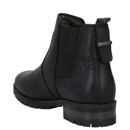 BARBOUR Womens Chelsea Boots Black Leather Ankle Pull On Rubber Sole UK 4 RRP129 — View 5
