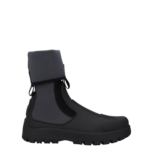 DIOR HOMME Mens Garden Rain Boots Black Synthetic Waterproof UK 12 RRP 855