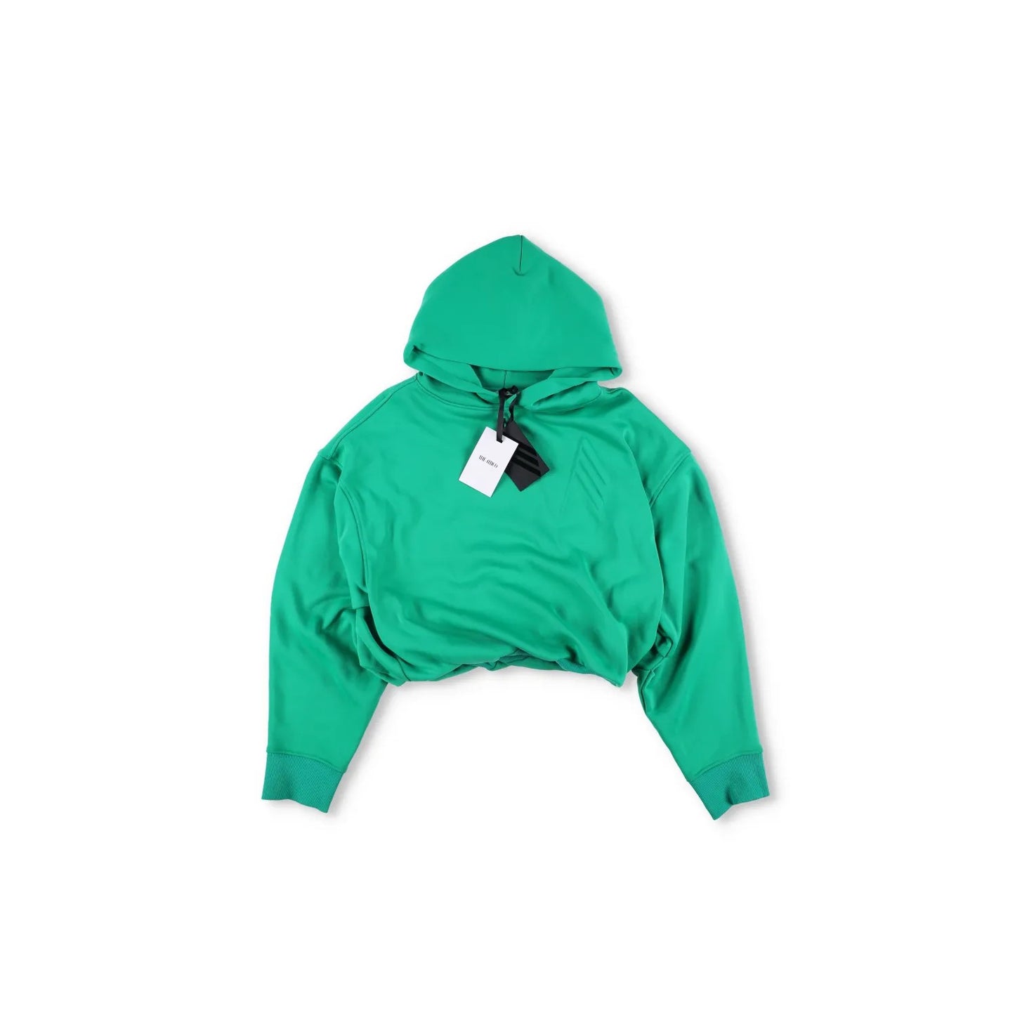 THE ATTICO Womens Cropped Hoodie Green Cotton Blend Pullover Size M RRP 320 — View 5