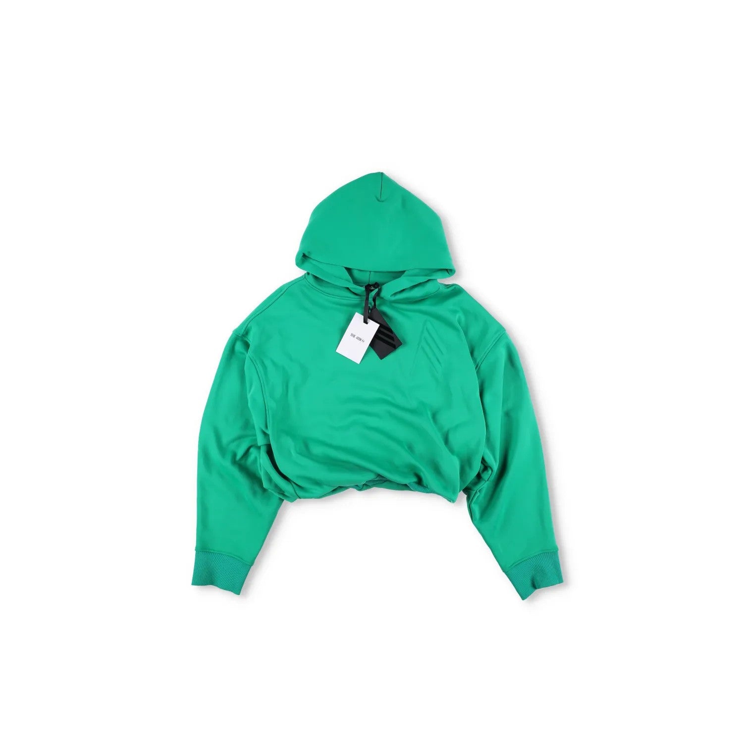 THE ATTICO Womens Cropped Hoodie Green Cotton Blend Pullover Size M RRP 320 — View 5