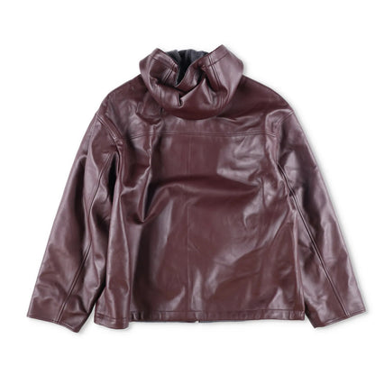BOTTEGA VENETA Mens Nappa Wool Blouson Bomber Jacket Red Burgundy Size L RRP4900 — View 4