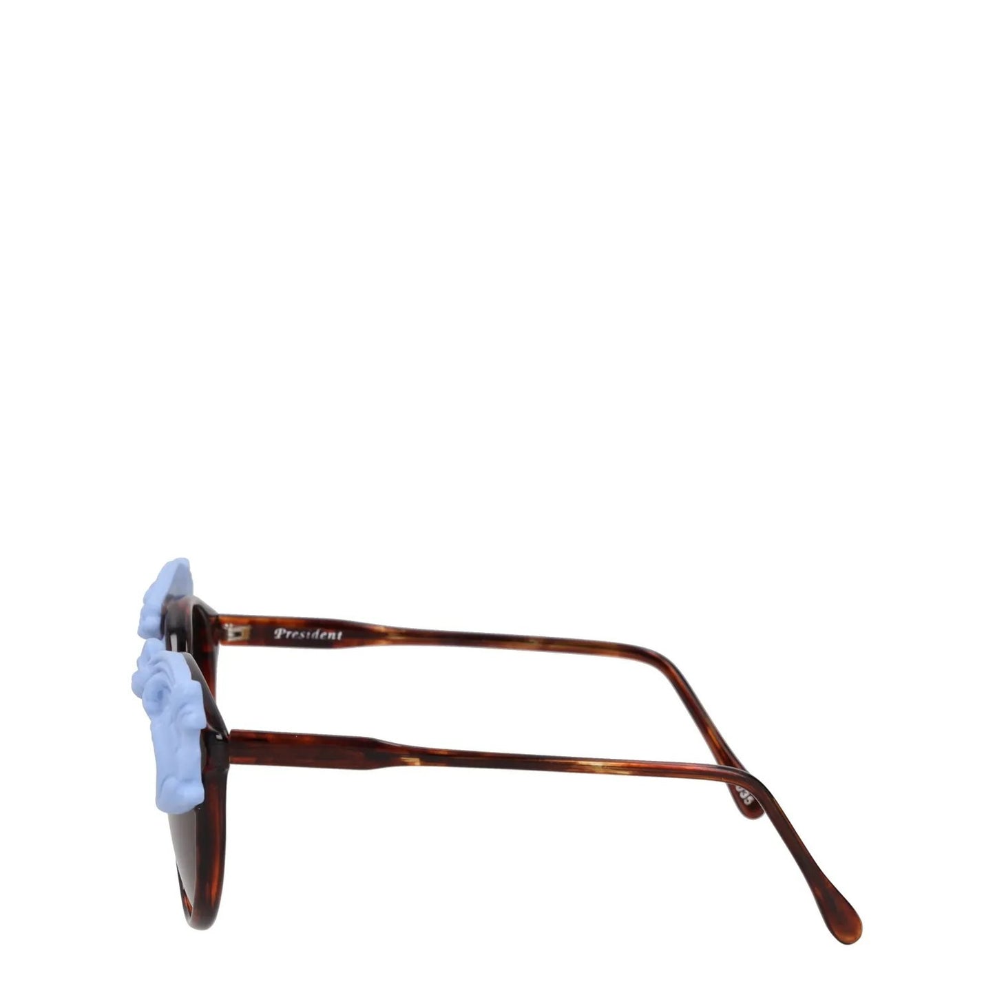 ALEXANDER MCQUEEN Womens Sunglasses Brown Lens Blue Acrylic One Size RRP 350 — View 3