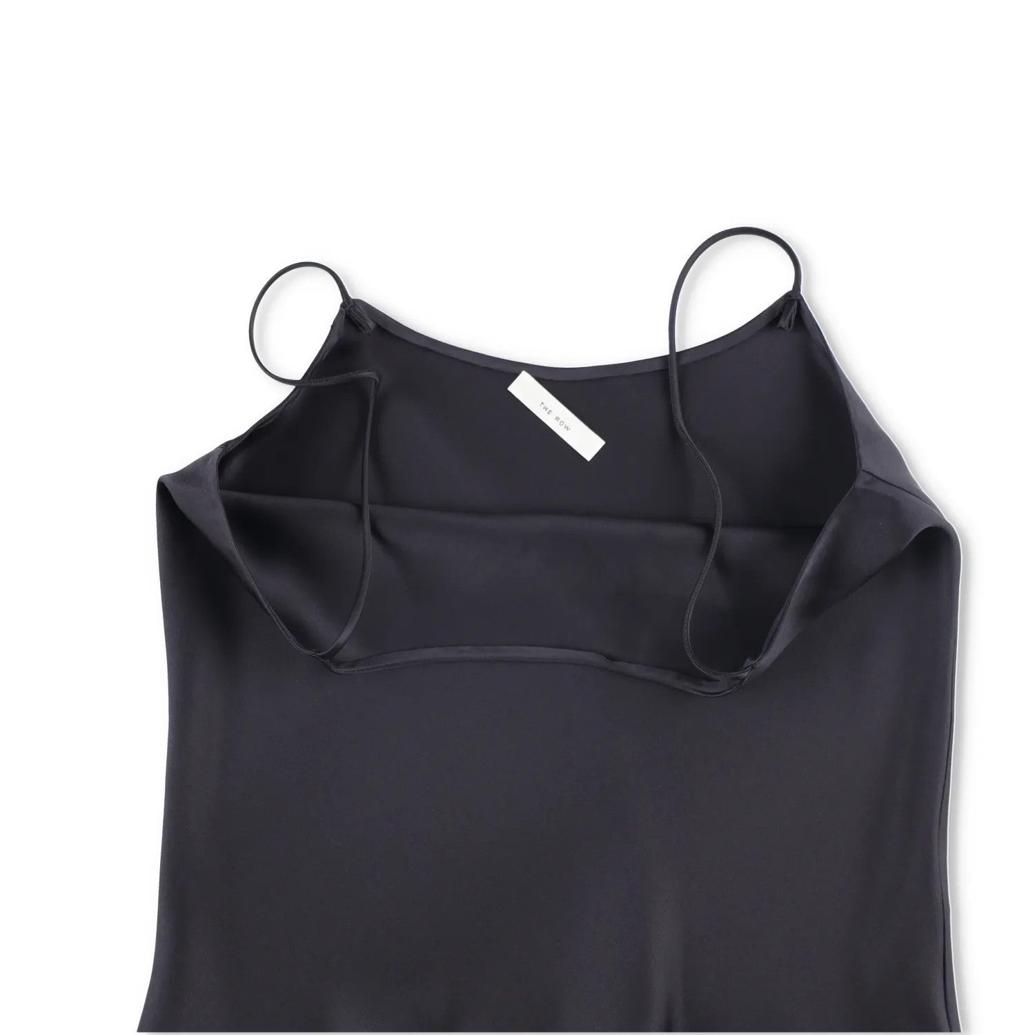 THE ROW Womens Biggins Top Silk Camisole Tank Black Spaghetti Strap S RRP 1430 — View 5
