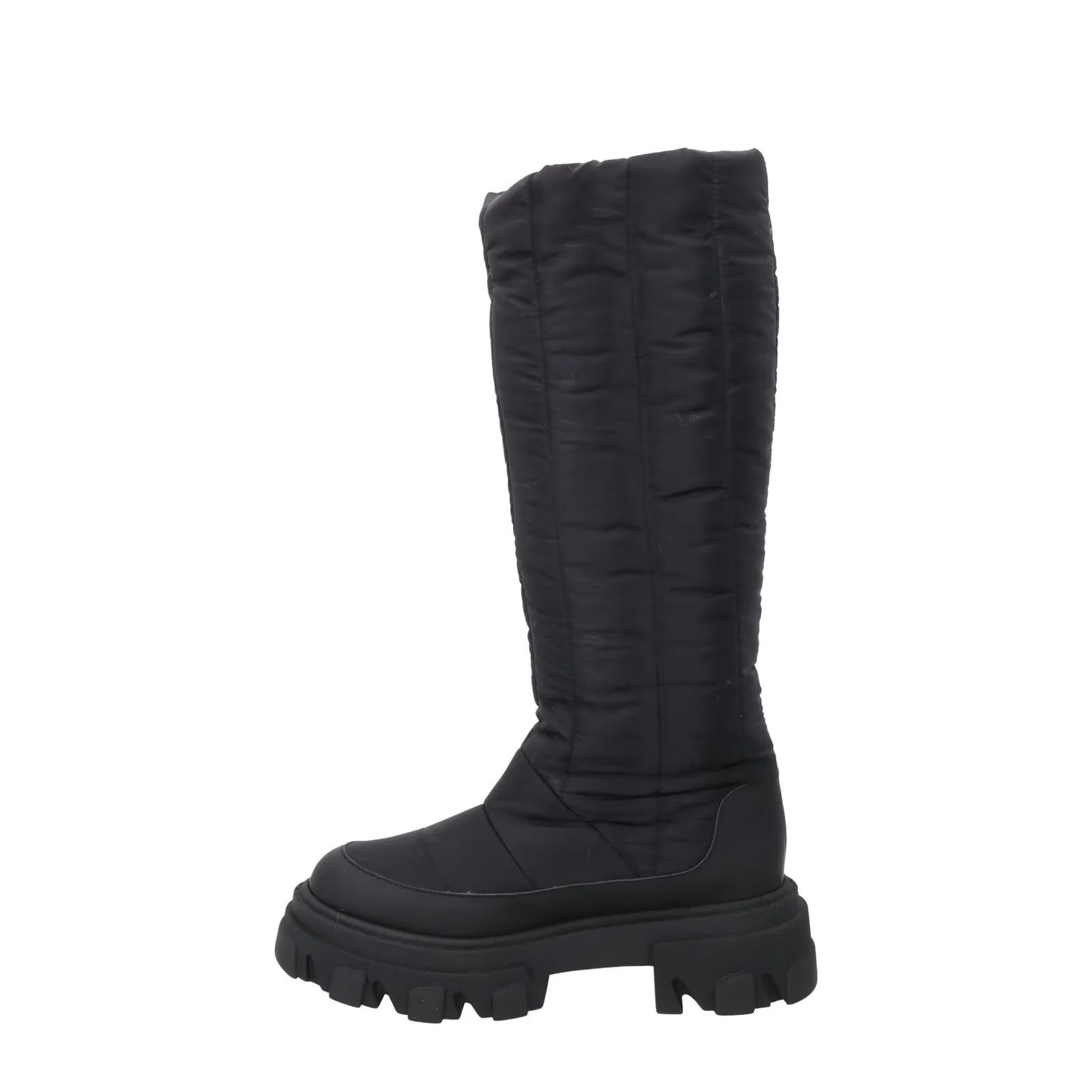 GIA COUTURE Womens Knee High Boot Black Fabric Flat Rubber Padded EU35 RRP500 — View 4