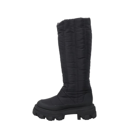 GIA COUTURE Womens Knee High Boot Black Fabric Flat Rubber Padded EU35 RRP500 — View 4
