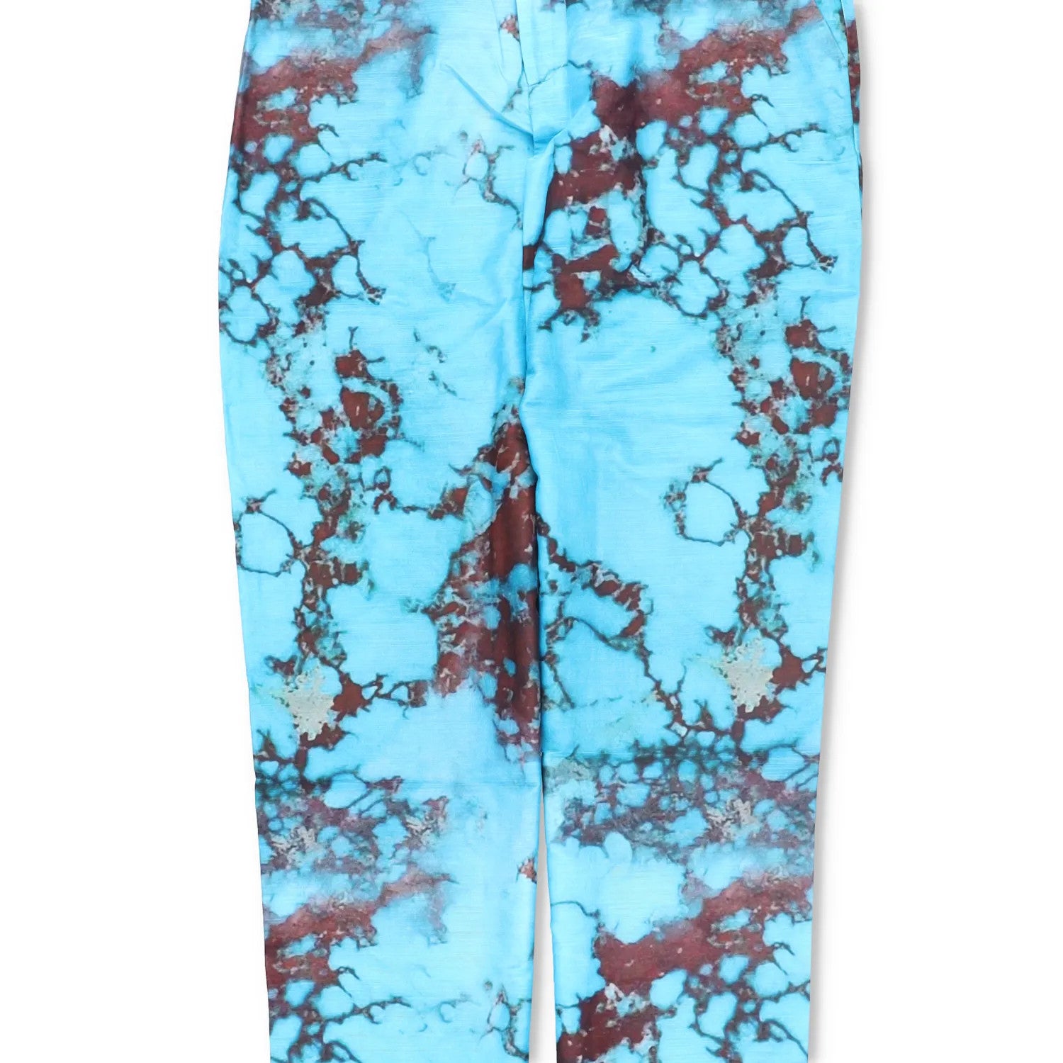 LOUISA BALLOU Womens Trousers Wide Straight Leg Turquoise Stone Blue XS RRP 510 — View 3