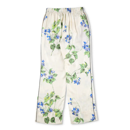 PRADA Womens Flared Trousers High Rise Floral Print Multicoloured 38 RRP 1520 — View 4