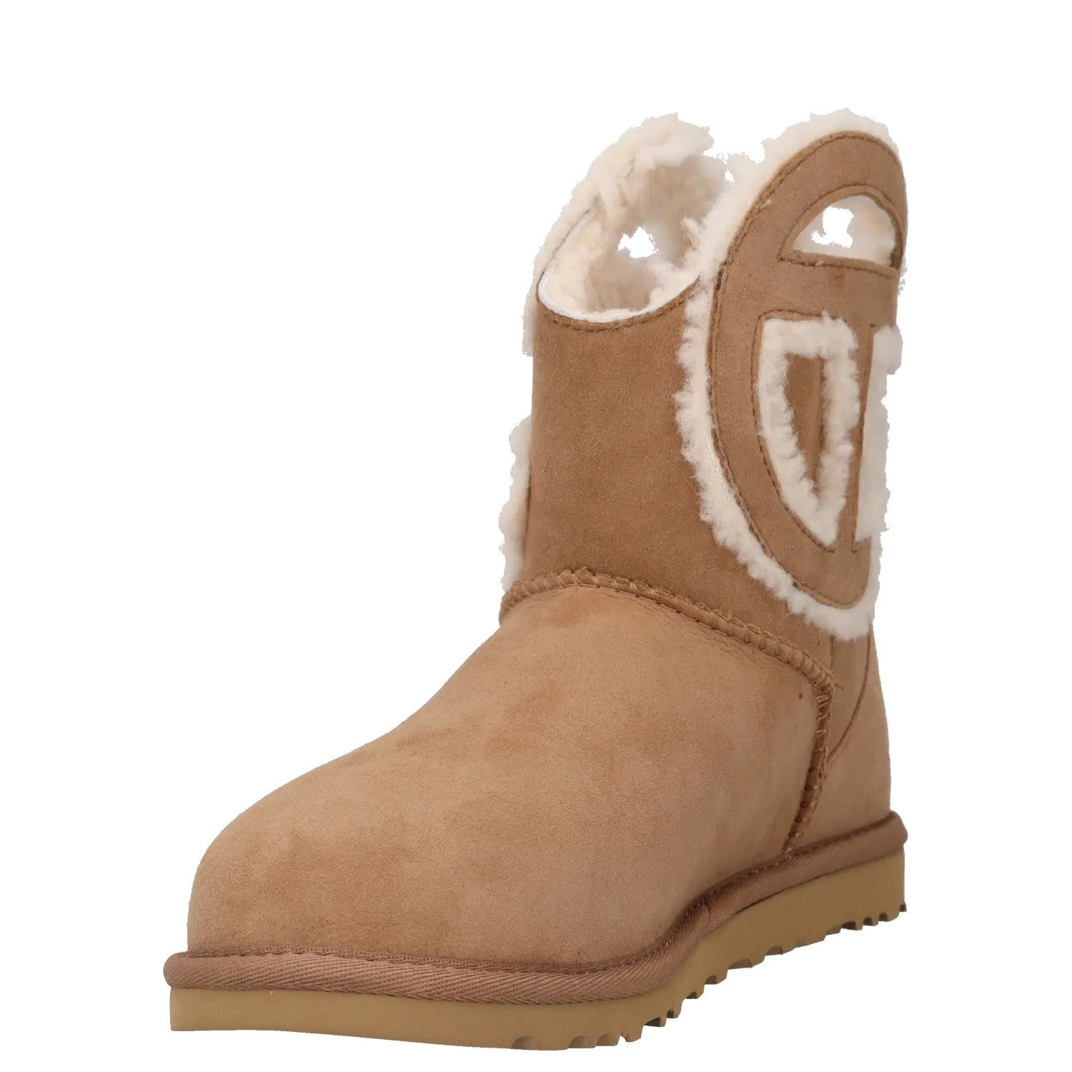 UGG X TELFAR Womens Ankle Boots Brown Leather Shearling Pull On UK 4 RRP 250 — View 3