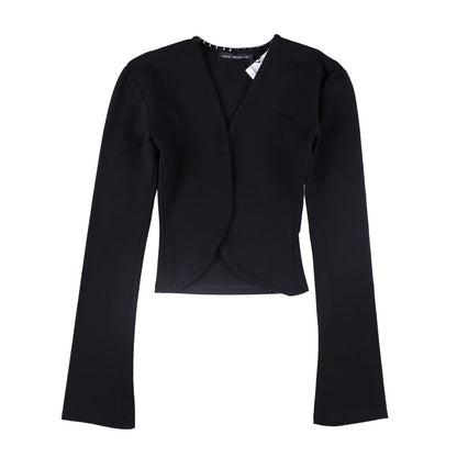 JADE CROPPER Womens Next Gen Long Sleeve Cardigan Black Size XS - S RRP 440