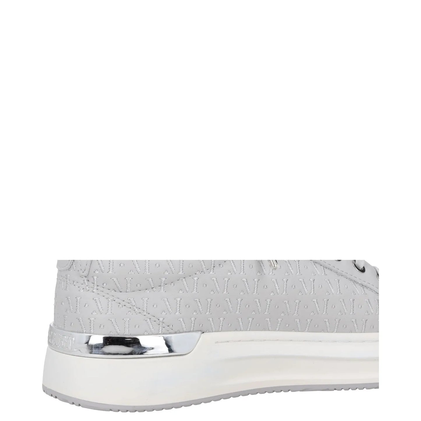 MALLET Mens Trainers Grey Leather Low Top Lace Up White Sole UK 6 RRP 185 — View 8
