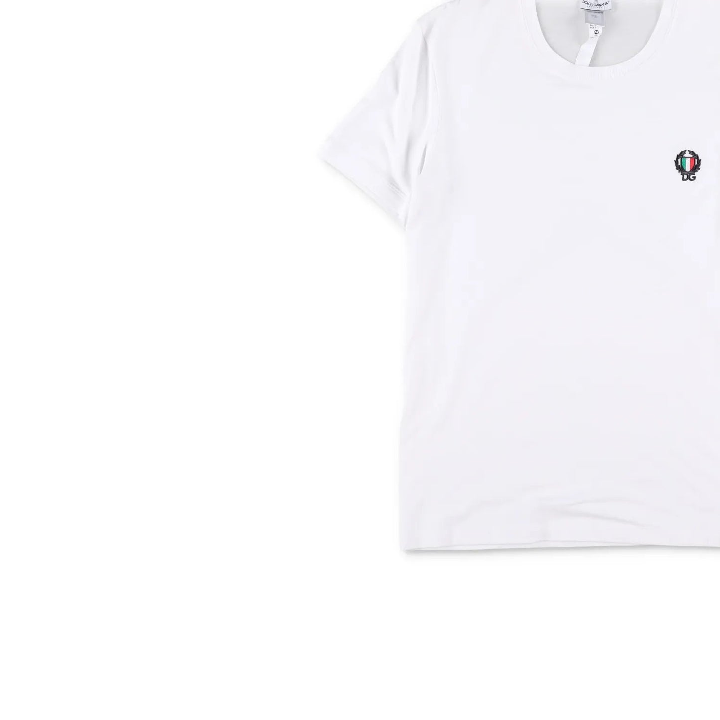 DOLCE & GABBANA Mens T-Shirt White Crew Neck Short Sleeve Logo Size S RRP 225 — View 3