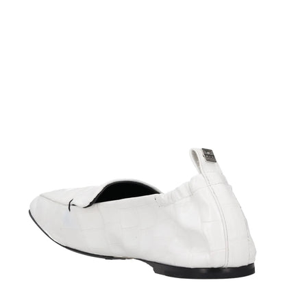 TOTEME Womens Flats White Leather Crocodile Texture Pointed Toe UK 6 RRP 385 — View 5