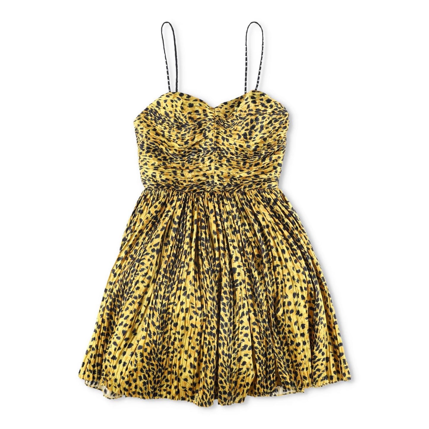 SAINT LAURENT Womens Tank Dress Yellow Animal Print Sleeveless Size 38 RRP 900 — View 2