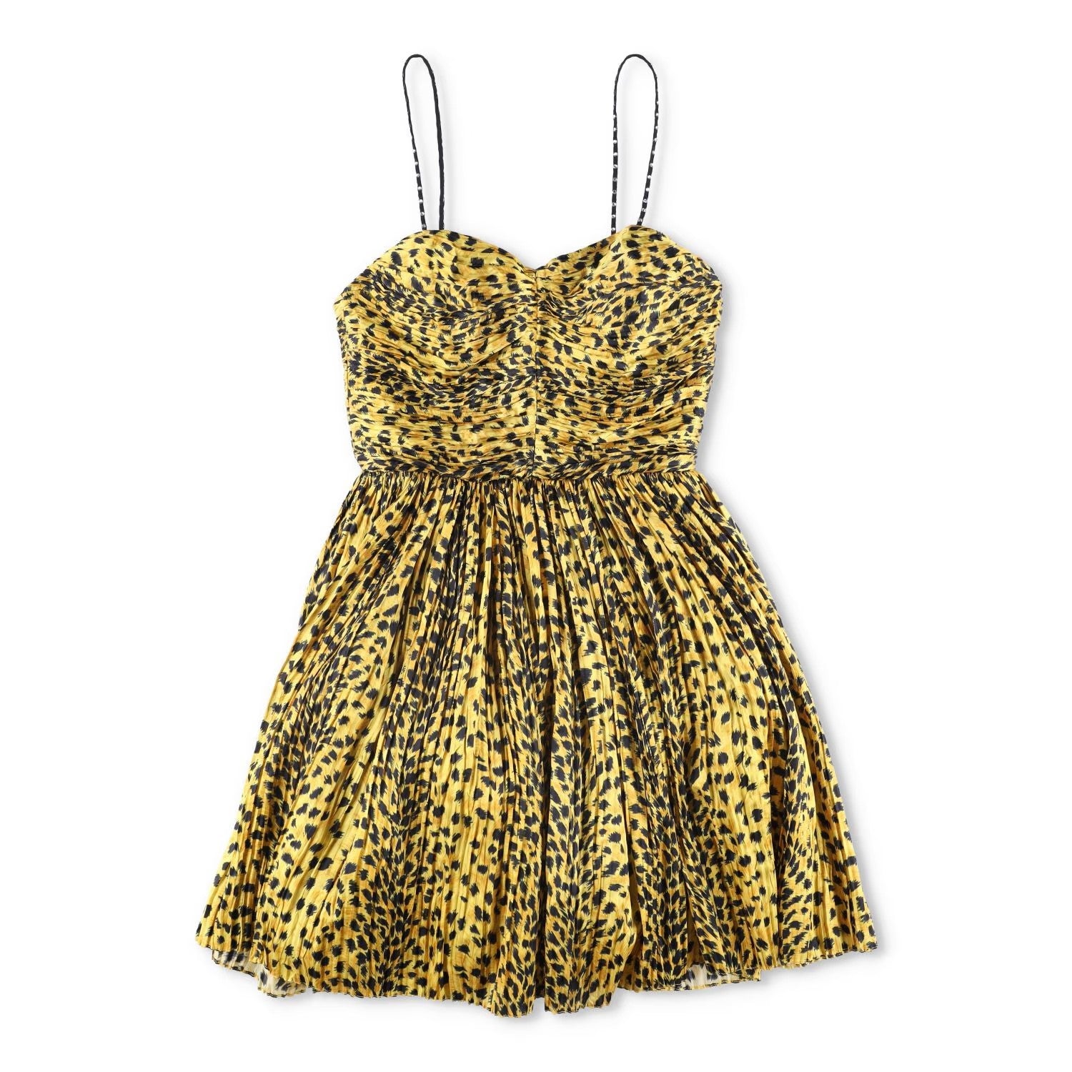SAINT LAURENT Womens Tank Dress Yellow Animal Print Sleeveless Size 38 RRP 900 — View 2
